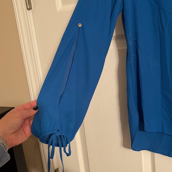 Milano Blue Long Sleeve Women's Top Size: Large - Picture 2 of 5